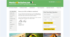 Desktop Screenshot of mexicoallinclusive.com